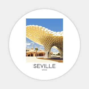 A Pop Art Travel Print of Seville - Spain Magnet